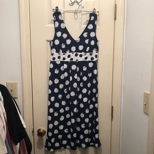 MERINA NAVY AND WHITE DRESS